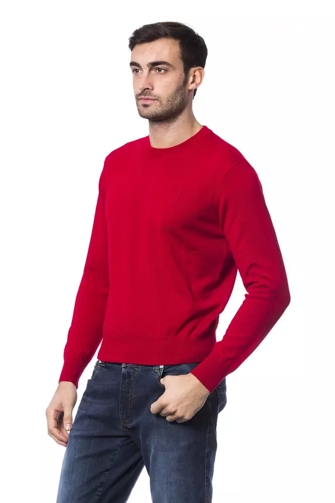 Billionaire Italian Couture Red Merino Wool Men Sweater - The Home of Luxury