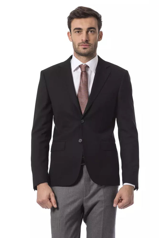 Billionaire Italian Couture Black Wool Men's Blazer - The Home of Luxury