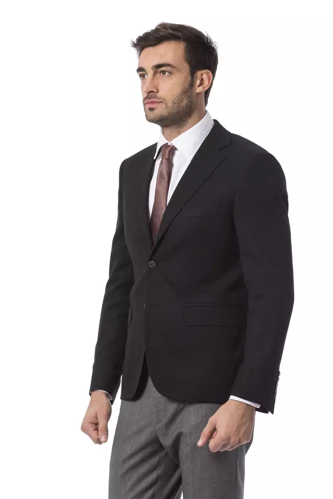 Billionaire Italian Couture Black Wool Men's Blazer - The Home of Luxury