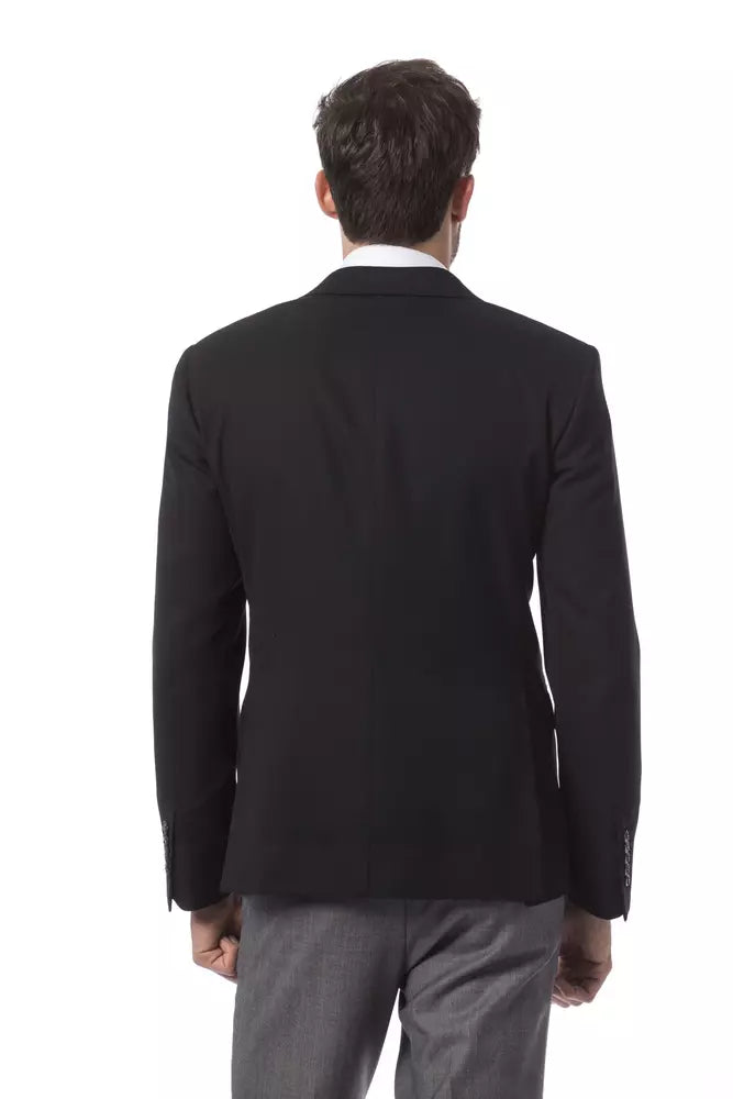 Billionaire Italian Couture Black Wool Men's Blazer - The Home of Luxury