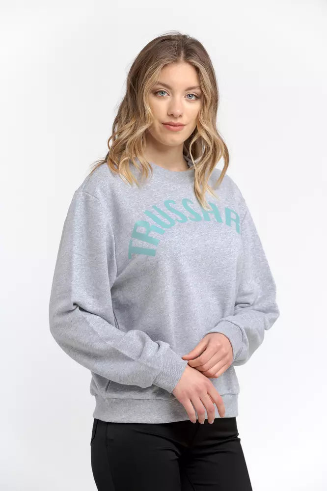 Trussardi Gray Cotton Women Sweater