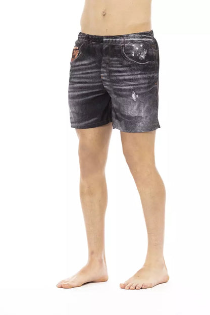 Just Cavalli Black Polyester Men's Swim Short