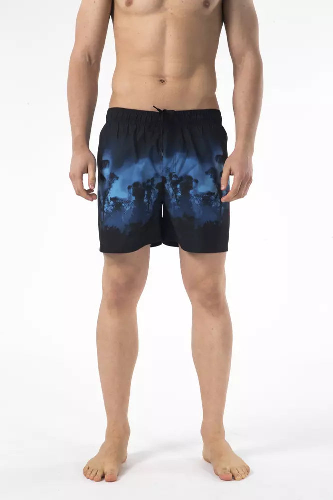 Just Cavalli Black Polyester Men Swim Short