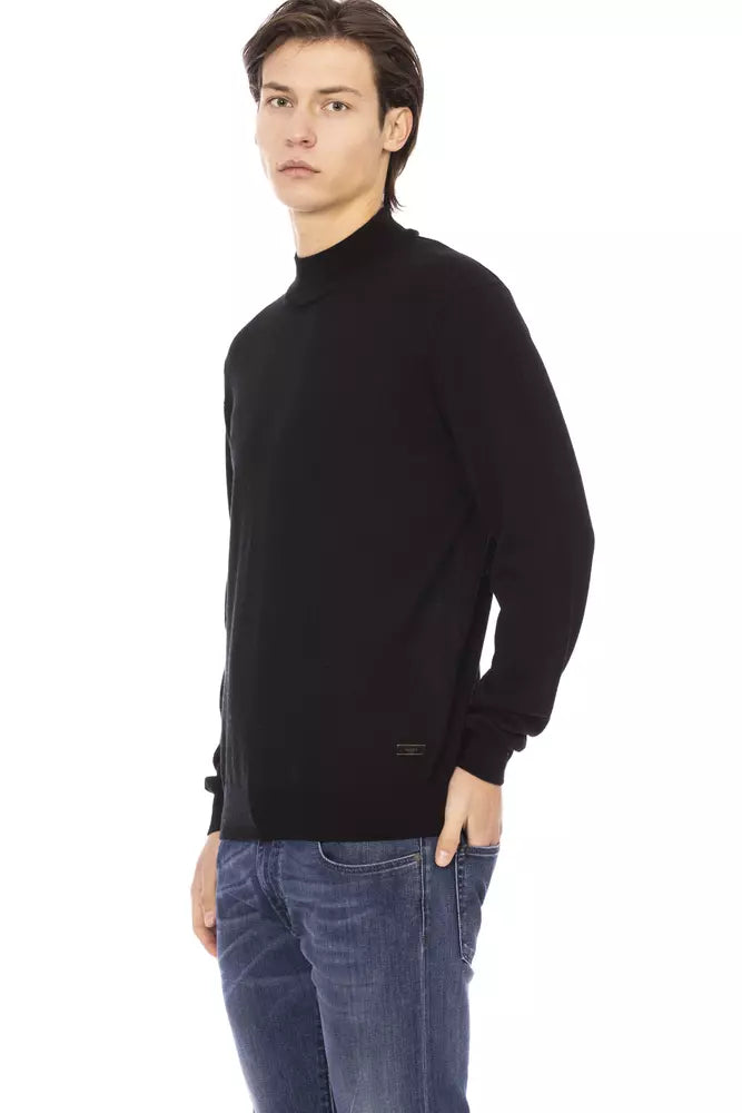 Baldinini Trend Black Fabric Men Sweater