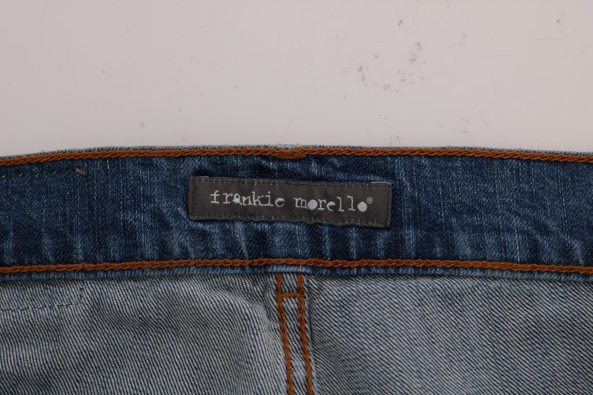 Frankie Morello Svelte Italian Denim - Slim Fit Blue Jeans - The Home of Luxury