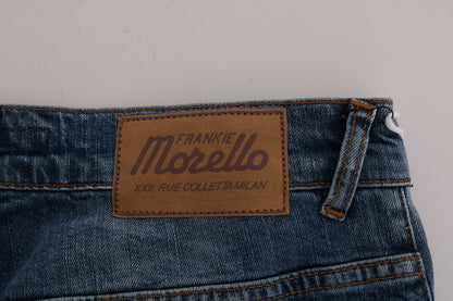 Frankie Morello Svelte Italian Denim - Slim Fit Blue Jeans - The Home of Luxury