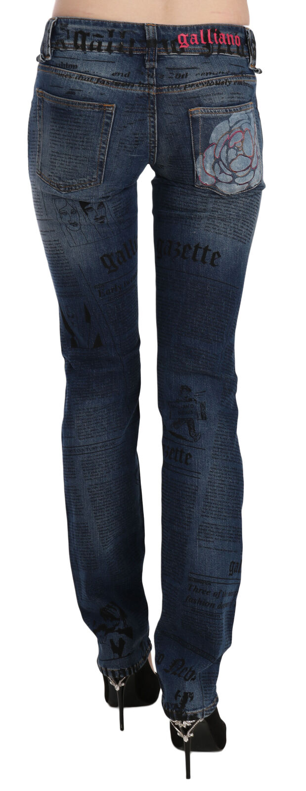 John Galliano Chic Blue Gazette Skinny Denim