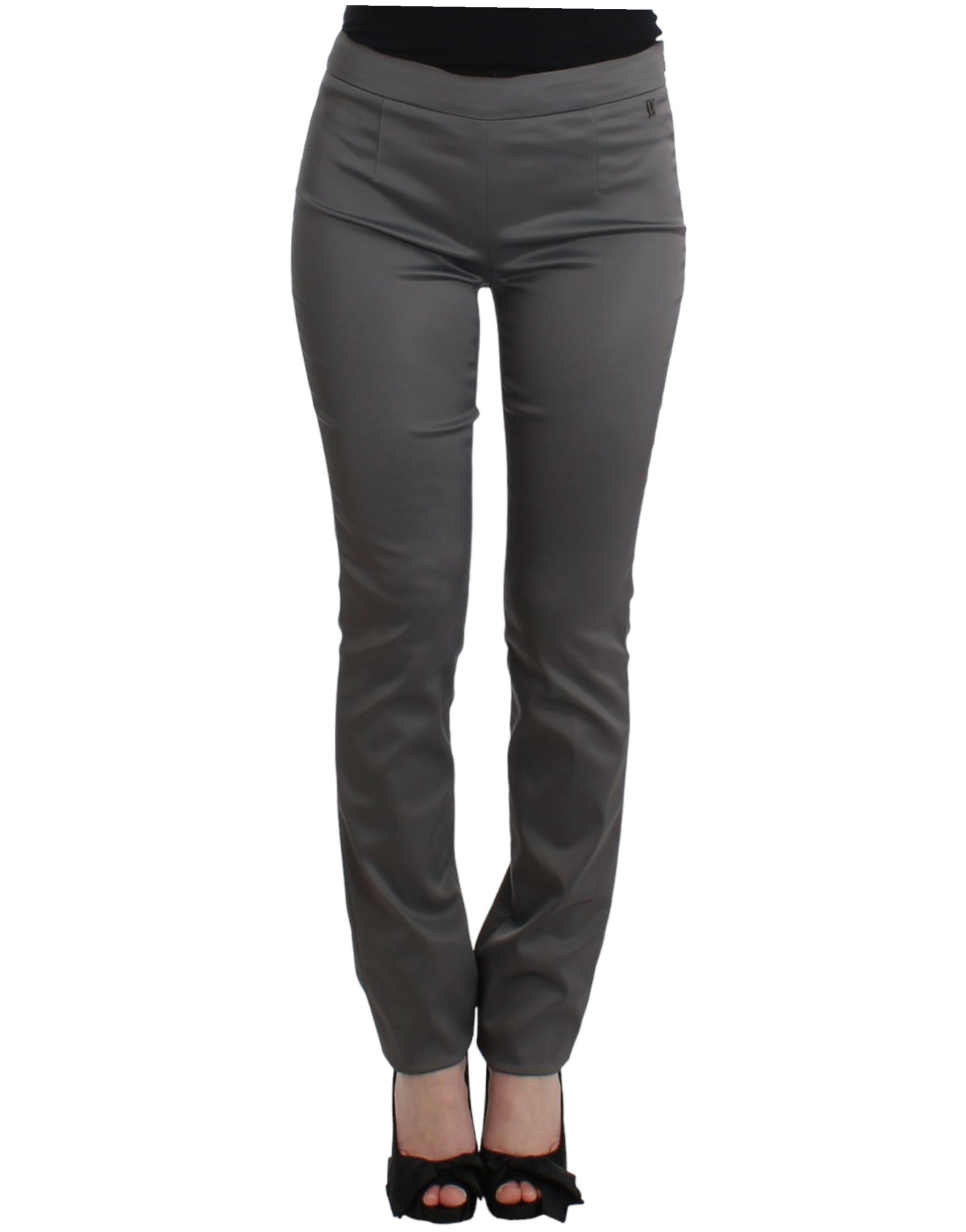 John Galliano Chic Gray Slim-Fit Designer Pants - The Home of Luxury