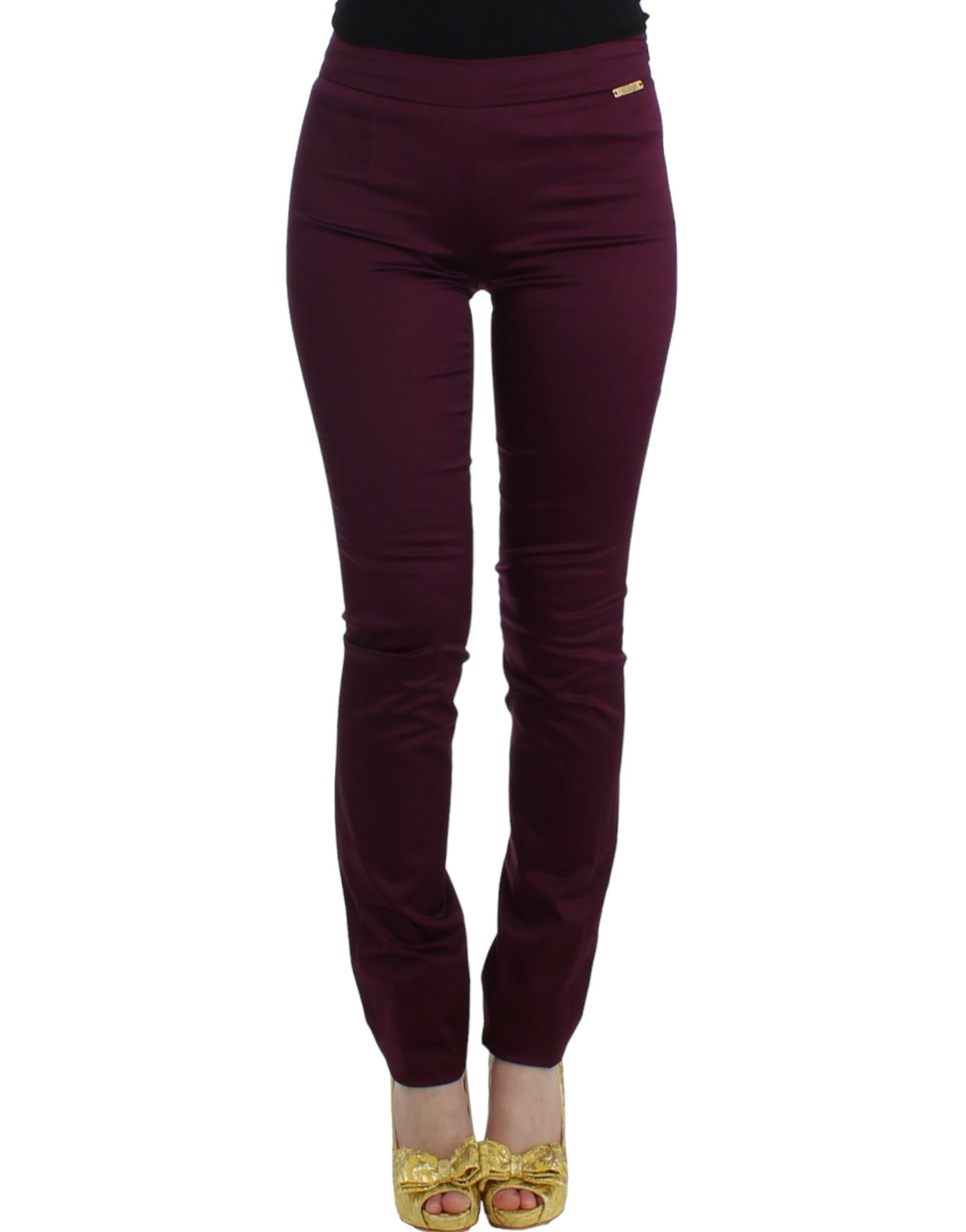 John Galliano Elegant Purple Slim Pants - The Home of Luxury