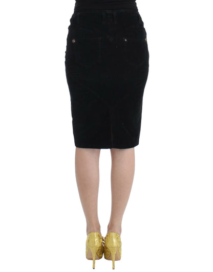 Cavalli Elegant Black Pencil Skirt for Sophisticated Style - The Home of Luxury