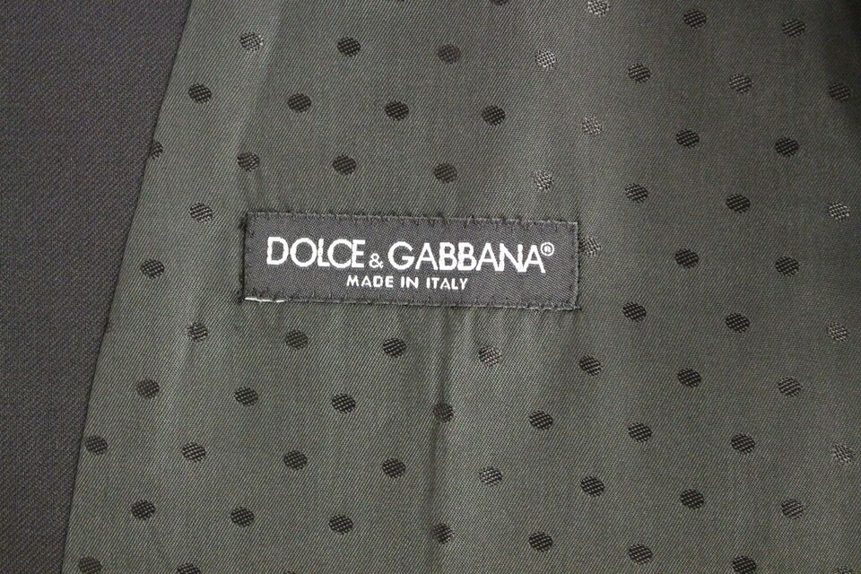 Dolce & Gabbana Elegant Black Wool Formal Dress Vest - The Home of Luxury