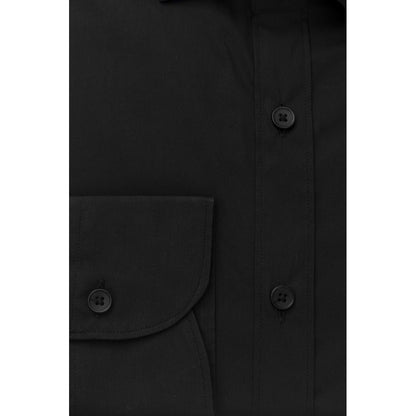 Bagutta Black Cotton Men Shirt