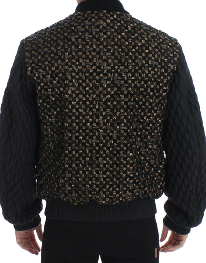 Dolce & Gabbana Elegant Black Sequined Designer Jacket - The Home of Luxury