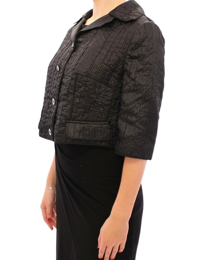 Dolce & Gabbana Elegant Black Bolero Shrug Jacket - The Home of Luxury