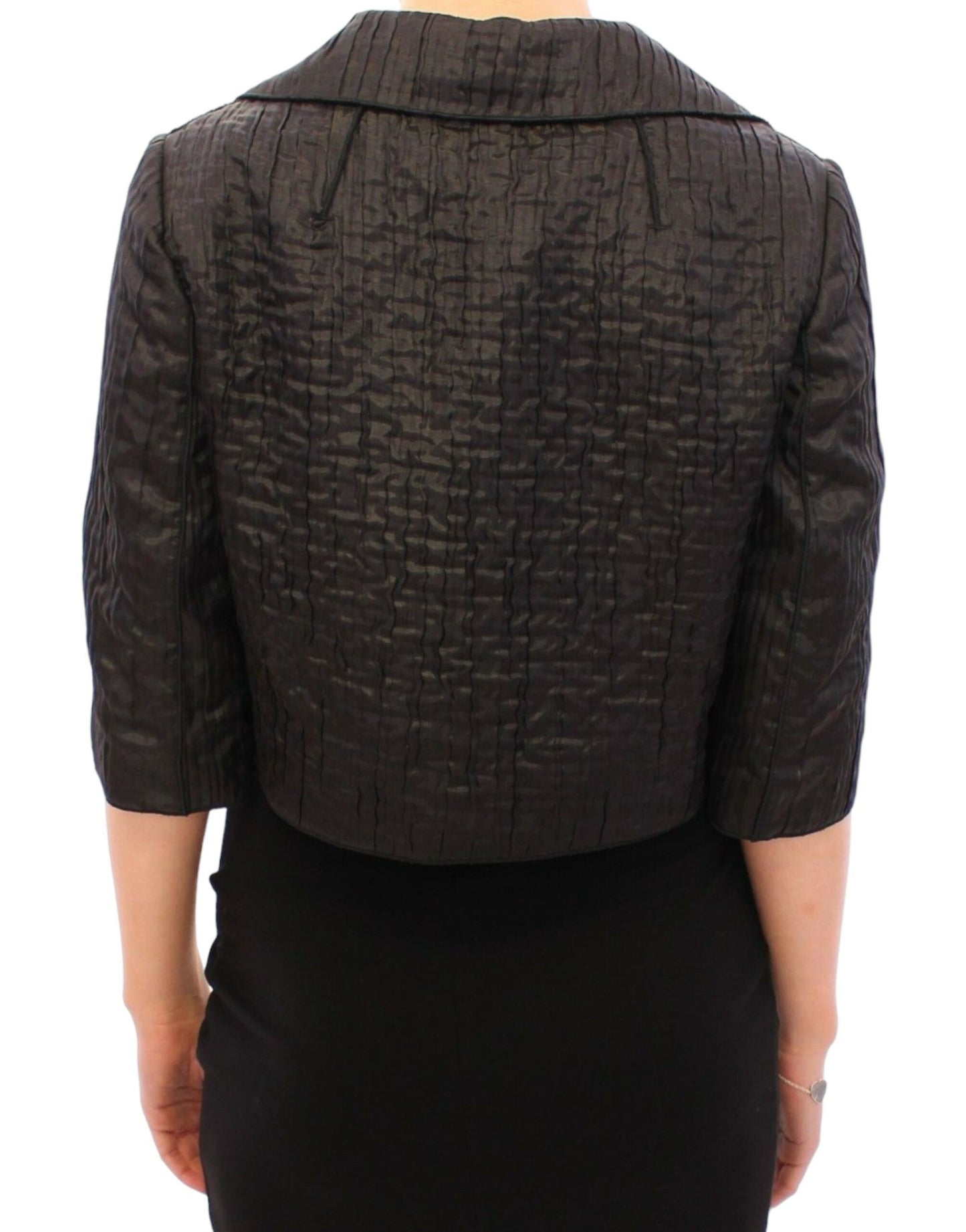 Dolce & Gabbana Elegant Black Bolero Shrug Jacket - The Home of Luxury