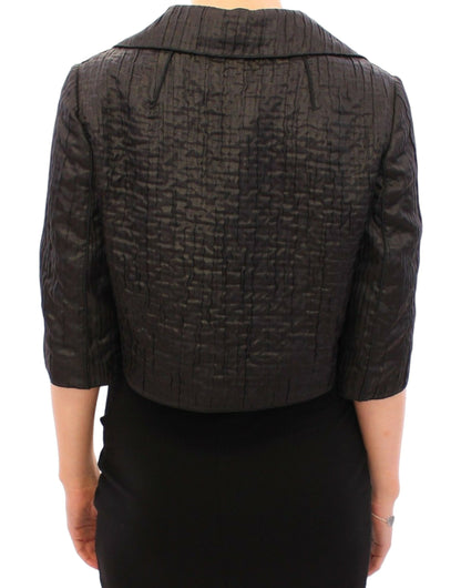 Dolce & Gabbana Elegant Black Bolero Shrug Jacket - The Home of Luxury