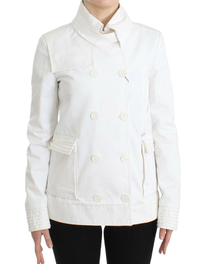 GF Ferre Chic Double Breasted Cotton Jacket - The Home of Luxury