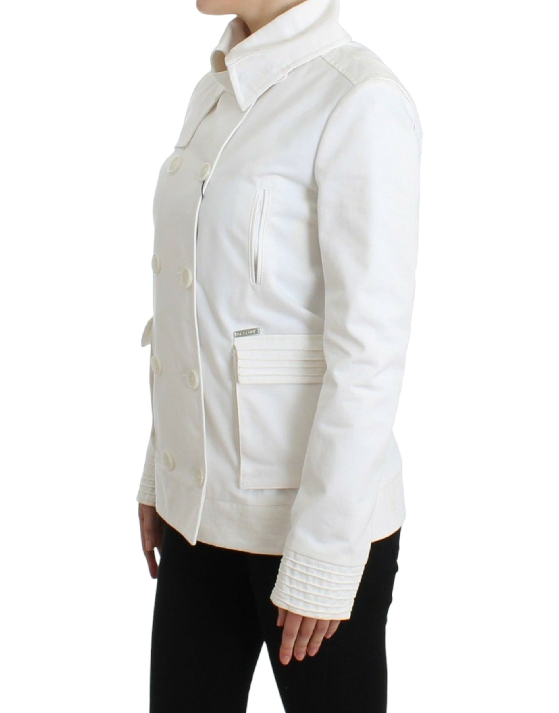 GF Ferre Chic Double Breasted Cotton Jacket - The Home of Luxury