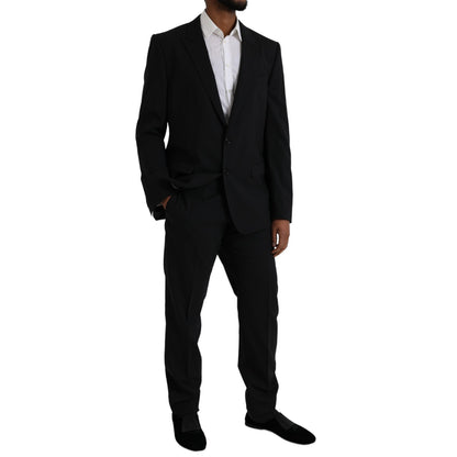 Dolce & Gabbana Black MARTINI Wool Formal 2 Piece Suit