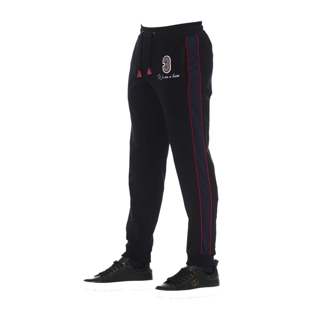 Trussardi Black Cotton Men Sports Pants