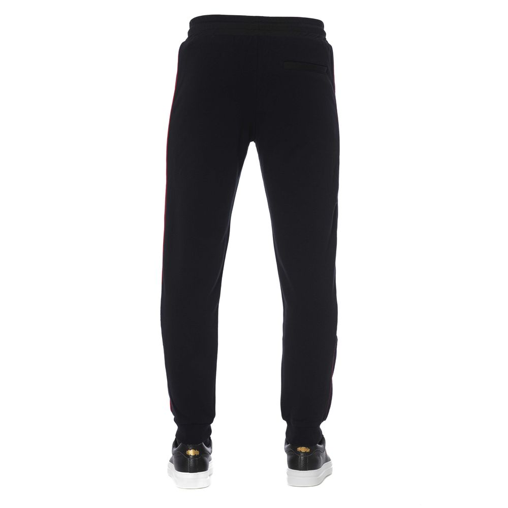 Trussardi Black Cotton Men Sports Pants