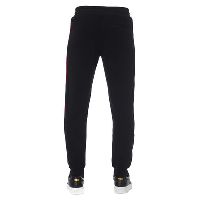 Trussardi Black Cotton Men Sports Pants