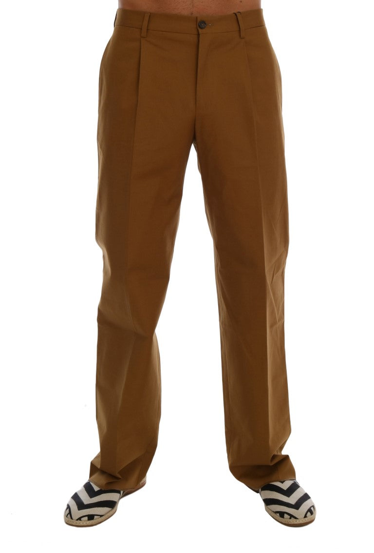 Dolce & Gabbana Elegant Brown Formal Trousers for Men - The Home of Luxury