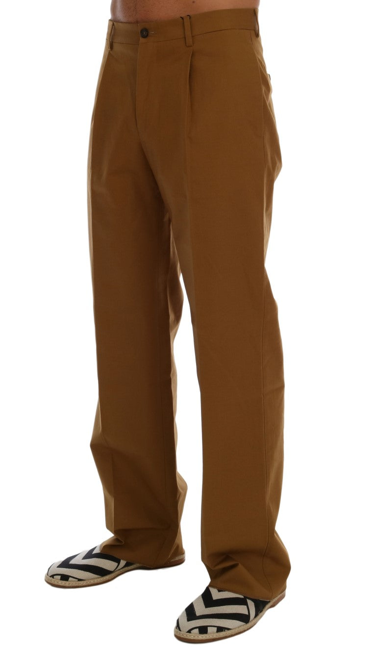 Dolce & Gabbana Elegant Brown Formal Trousers for Men - The Home of Luxury