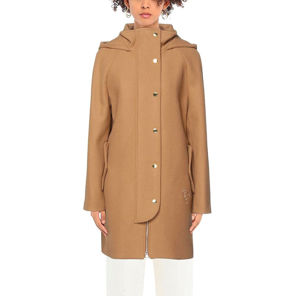 Love Moschino Brown Wool Women Coat