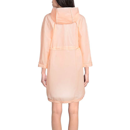 Elisabetta Franchi Powder Pink Long Waterproof Jacket