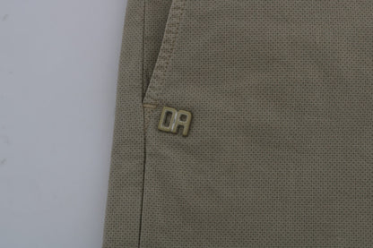 Daniele Alessandrini Beige Slim Fit Chinos for Sophisticated Style - The Home of Luxury