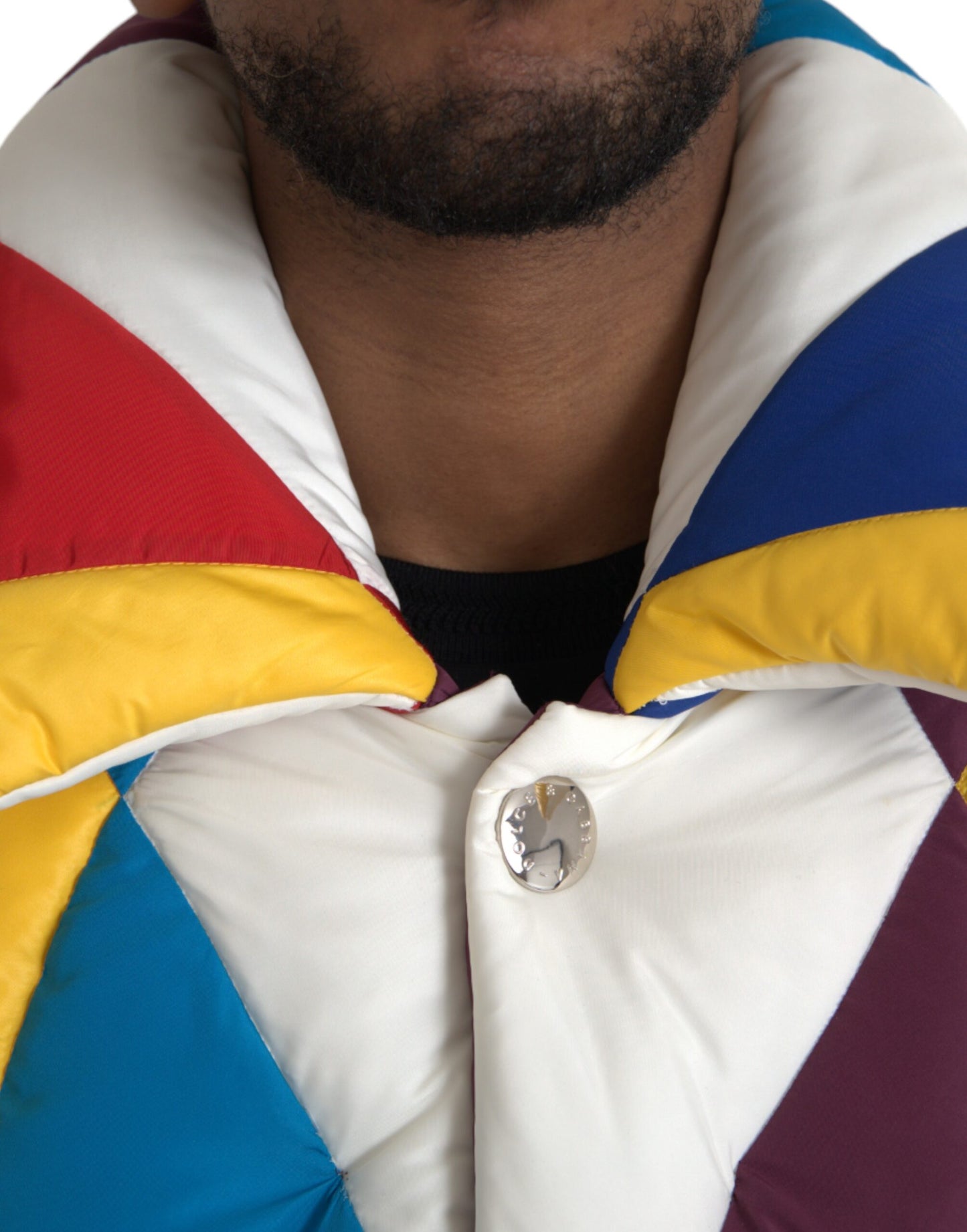 Dolce & Gabbana Multicolor Windbreaker Puffer Jacket Men