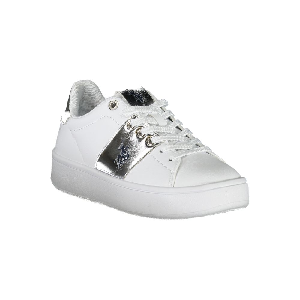 U.S. POLO ASSN. White Polyethylene Women Sneaker