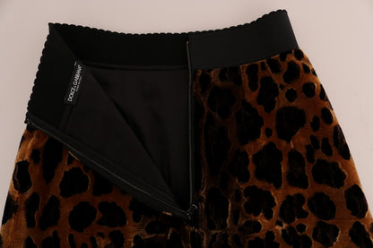 Dolce & Gabbana Elegant Leopard Print A-Line Skirt - The Home of Luxury