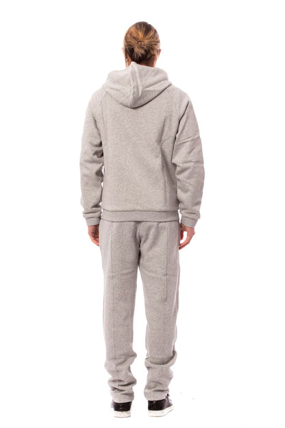 Billionaire Italian Couture Elegant Gray Cotton Sweatsuit Ensemble - The Home of Luxury