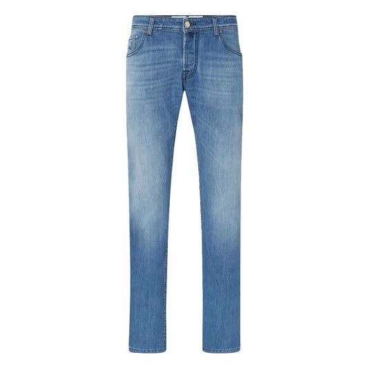 Jacob Cohen Light Blue Cotton Jeans & Pant