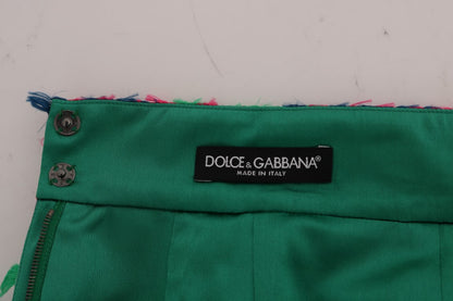 Dolce & Gabbana Elegant Jacquard High Waist Pencil Skirt - The Home of Luxury