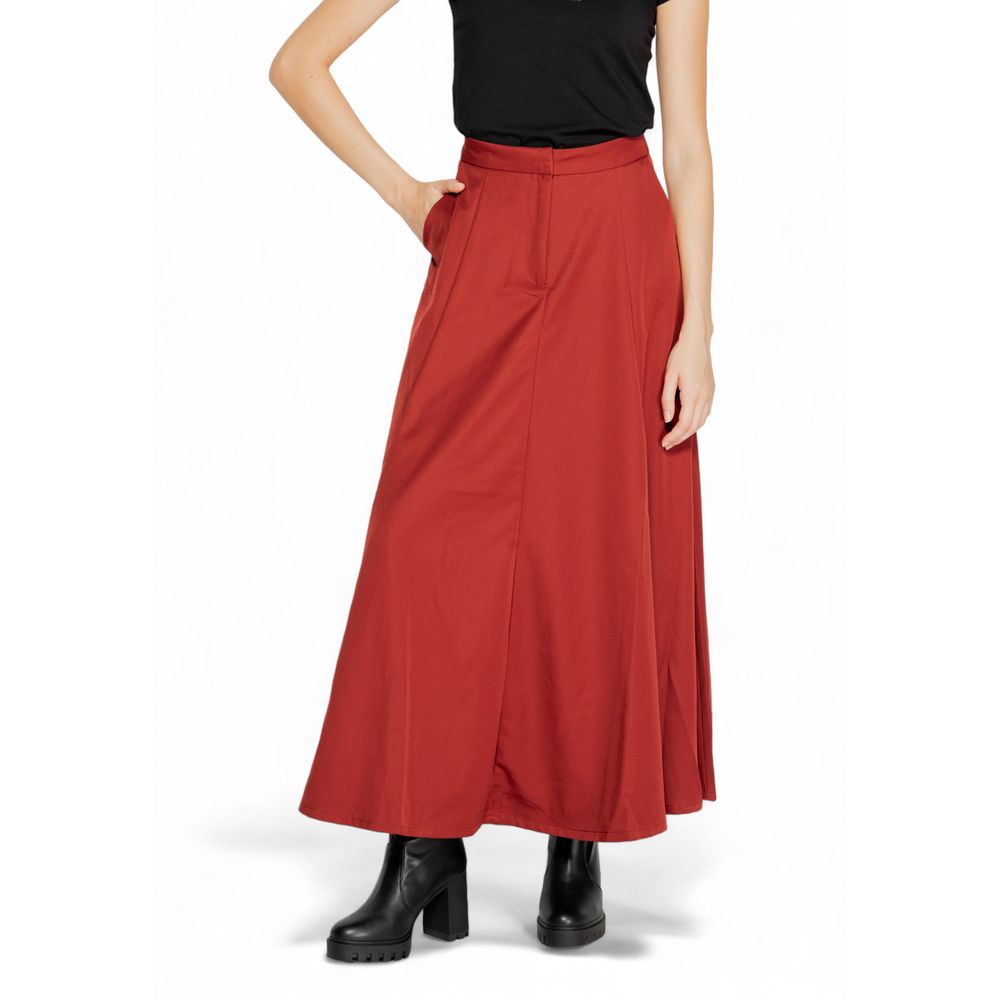 Vero Moda Red Polyester Skirt