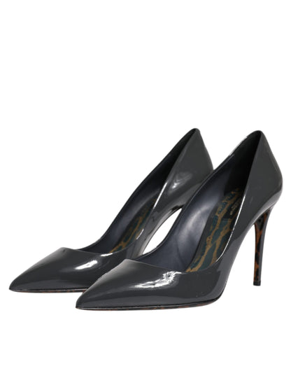 Dolce & Gabbana Black Patent Leather Heels Pumps Shoes