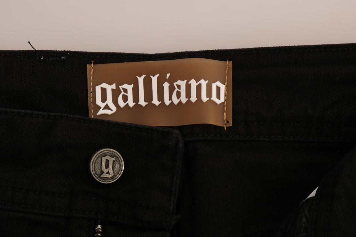 John Galliano Chic Black Regular Fit Denim Jeans - The Home of Luxury