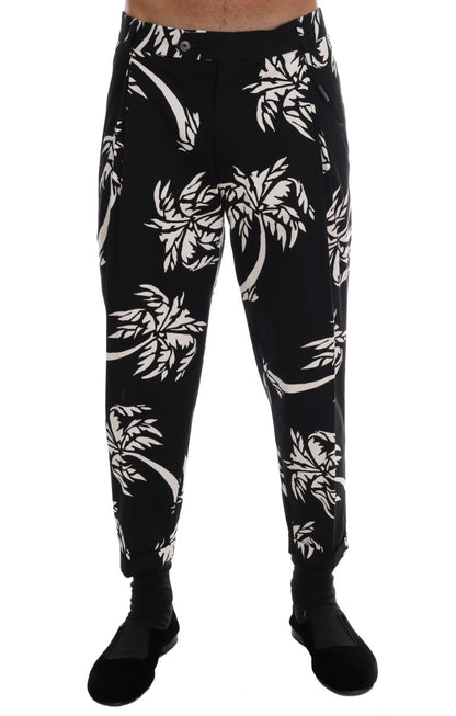 Dolce & Gabbana Elegant Tree Print Ankle Trousers - The Home of Luxury