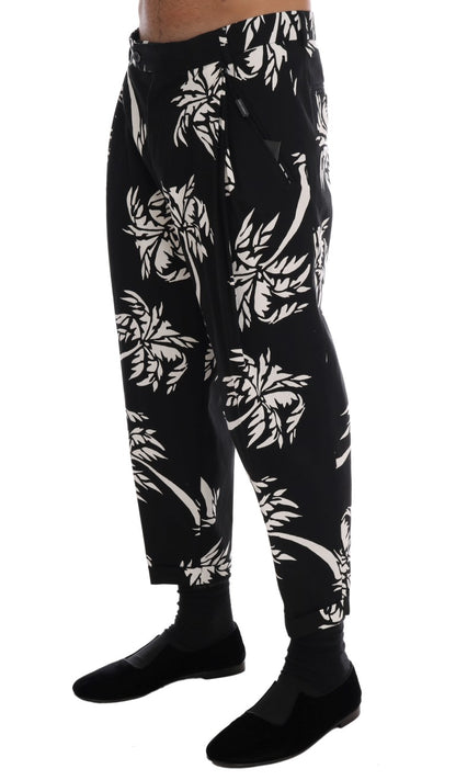 Dolce & Gabbana Elegant Tree Print Ankle Trousers - The Home of Luxury