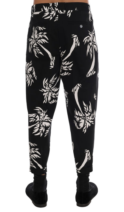 Dolce & Gabbana Elegant Tree Print Ankle Trousers - The Home of Luxury