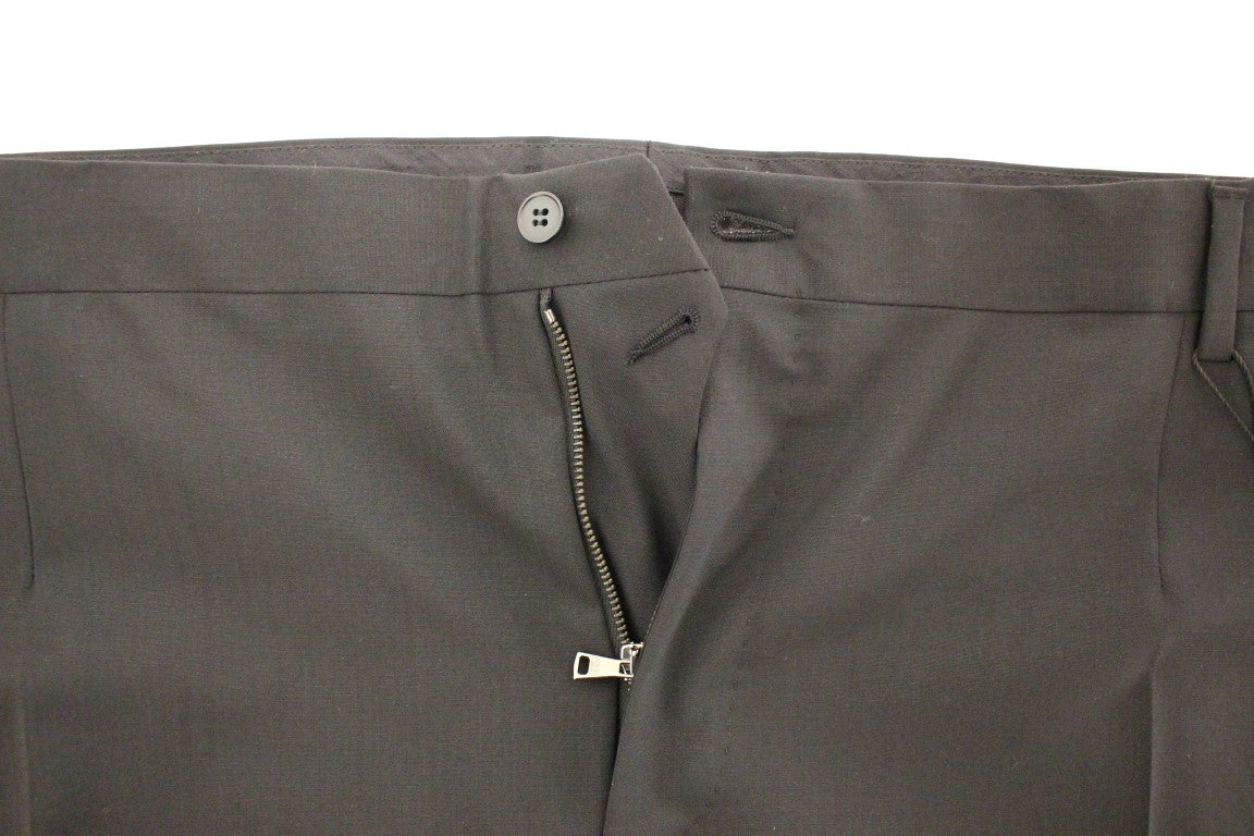 Dolce & Gabbana Elegant Pleated Black Wool Trousers - The Home of Luxury