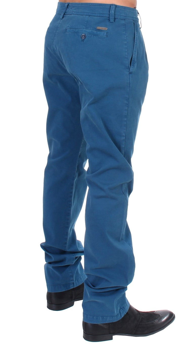 GF Ferre Elegant Straight Fit Cotton Chinos - The Home of Luxury