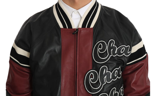 Dolce & Gabbana Exquisite Sheepskin Leather Bomber Jacket - The Home of Luxury