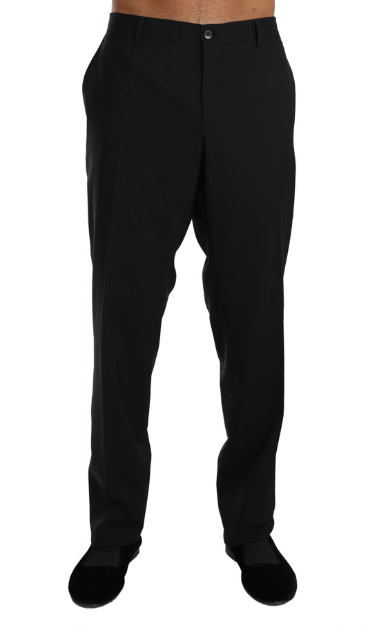 Dolce & Gabbana Elegant Black Wool Dress Pants - The Home of Luxury