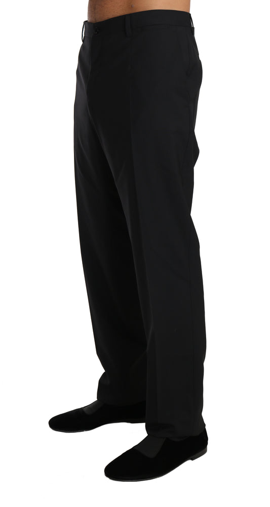 Dolce & Gabbana Elegant Black Wool Dress Pants - The Home of Luxury