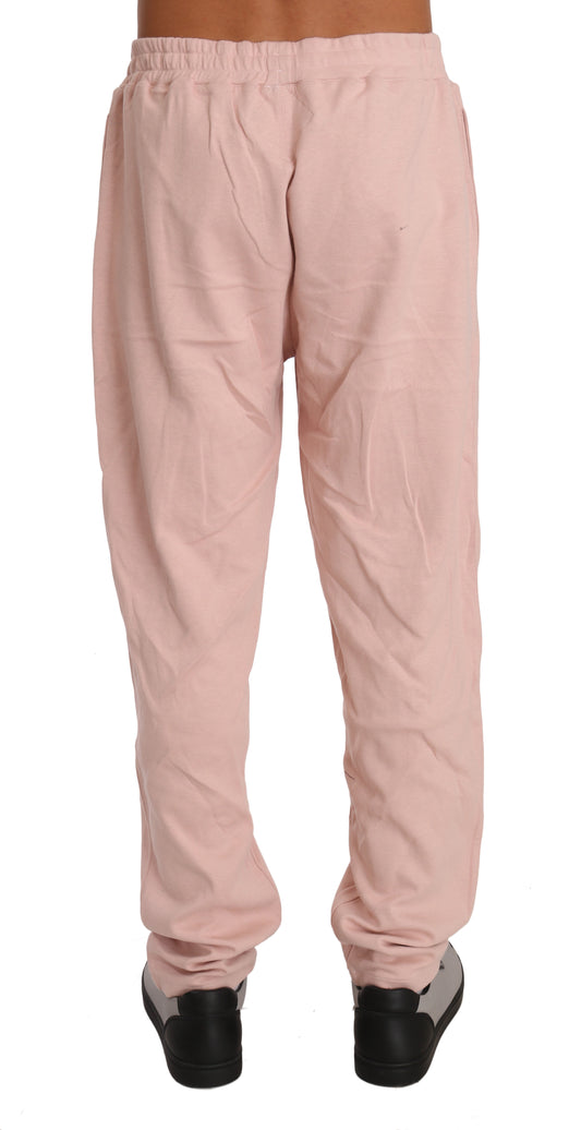 Billionaire Italian Couture Elegant Pink Cotton Sweatsuit Luxury Comfort - The Home of Luxury