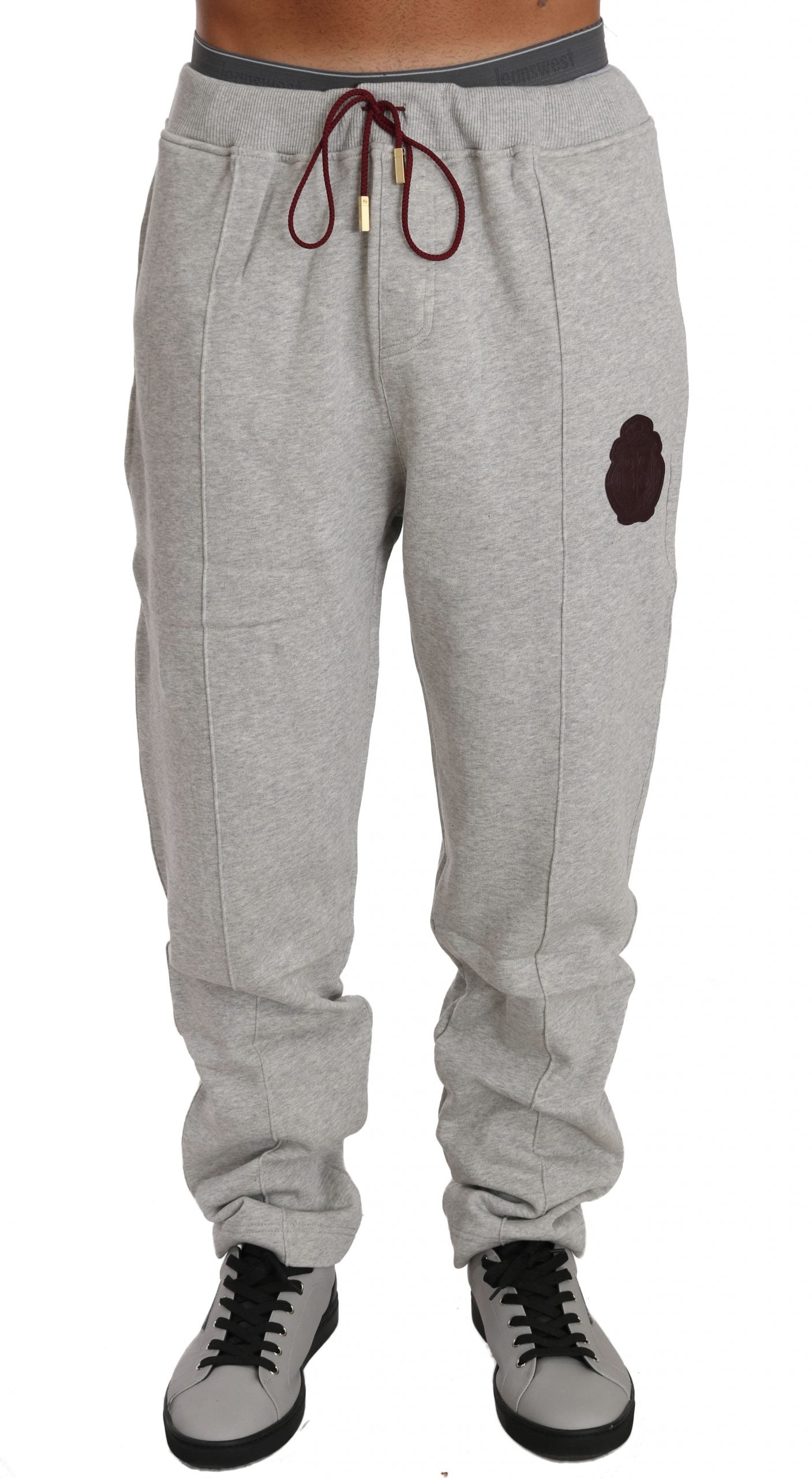 Billionaire Italian Couture Elegant Gray Cotton Sweatsuit Ensemble - The Home of Luxury